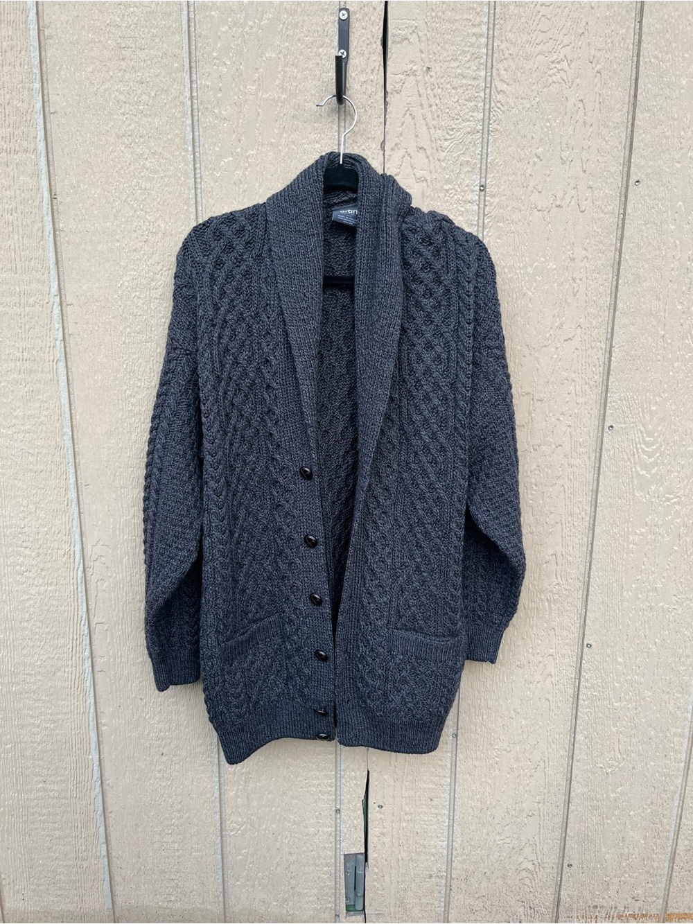 Aran Woolen Mills Mens Irish Merino Wool Cardigan Sweater Size XL